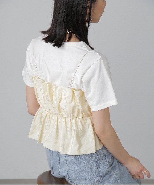 FREE'S MART（フリーズマート）の「◇シャイニーキャミソールビスチェ（シャツ/ブラウス・レディース・レッド/ブラック/ホワイト・FREE）」の9枚目の写真