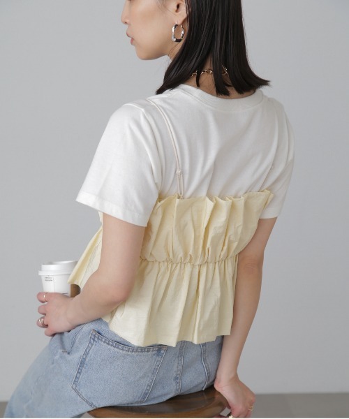 FREE'S MART（フリーズマート）の「◇シャイニーキャミソールビスチェ（シャツ/ブラウス・レディース・レッド/ブラック/ホワイト・FREE）」の10枚目の写真