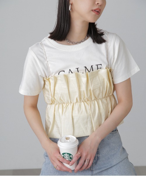 FREE'S MART（フリーズマート）の「◇シャイニーキャミソールビスチェ（シャツ/ブラウス・レディース・レッド/ブラック/ホワイト・FREE）」の13枚目の写真