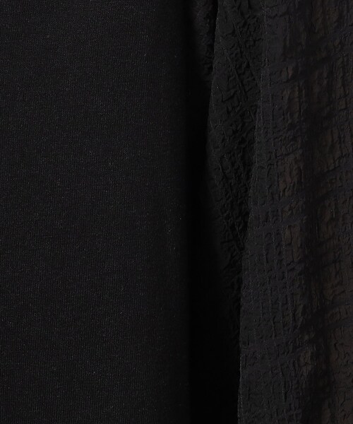 SHOO・LA・RUE(シューラルー)の「◆【洗える/二の腕カバー】上品な透け感 シアーパフ5分袖トップス(Tシャツ/カットソー・レディース・ベビーピンク/ブラック/グリーン系/ホワイト・04/03/02)」の20枚目の写真