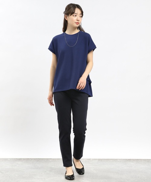 GLOBAL WORK Smile Seed Store（グローバルワーク スマイルシードストア）の「フクレジャガードバックフリルPOフレンチスリーブ/108551（Tシャツ/カットソー・レディース・モカ/ブルー系その他6/ブラック/アイボリー・SMALL/MEDIUM/X-LARGE/LARGE）」の11枚目の写真