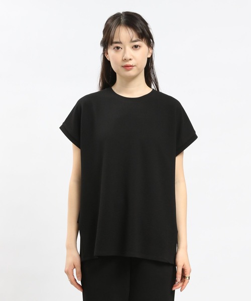 GLOBAL WORK Smile Seed Store（グローバルワーク スマイルシードストア）の「フクレジャガードバックフリルPOフレンチスリーブ/108551（Tシャツ/カットソー・レディース・モカ/ブルー系その他6/ブラック/アイボリー・SMALL/MEDIUM/X-LARGE/LARGE）」の17枚目の写真