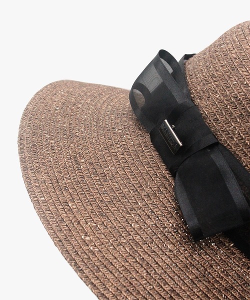 MANIERA（マニエラ）の「ペーパーブレードボーダーリボンハット（ハット・レディース・ベージュ/ブラウン/ブラック・FREE）」の12枚目の写真