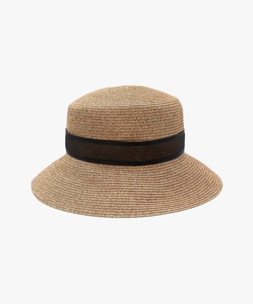 MANIERA（マニエラ）の「ペーパーブレードボーダーリボンハット（ハット・レディース・ベージュ/ブラウン/ブラック・FREE）」の14枚目の写真