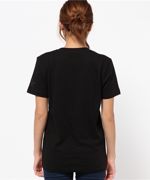 AZUL by moussy（アズールバイマウジー）の「20/-OE天竺同色ロゴT（Tシャツ/カットソー・レディース・ブラック/オフホワイト/ネイビー・SMALL/LARGE/MEDIUM/X-LARGE）」の6枚目の写真