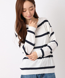 SEVENDAYS=SUNDAY | アクリルコットン　カノコボーダー長袖プルオーバー(ニット/セーター)