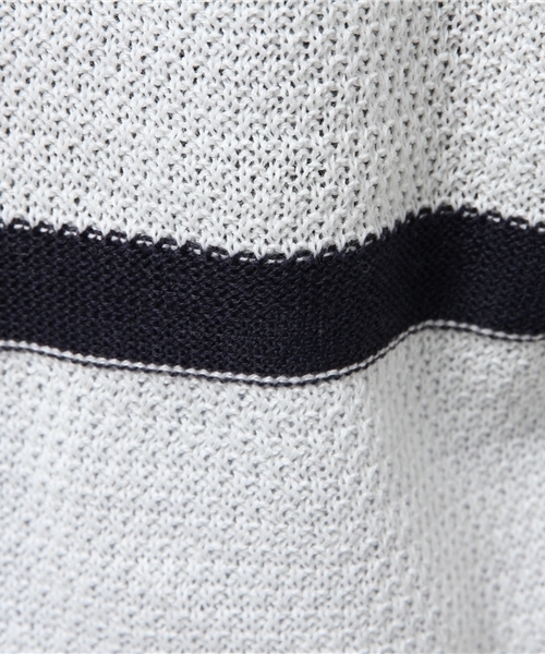 SEVENDAYS=SUNDAY（セブンデイズサンデイ）の「アクリルコットン　カノコボーダー長袖プルオーバー（ニット/セーター・レディース・カーキ/ネイビー/オフホワイト・FREE）」の10枚目の写真