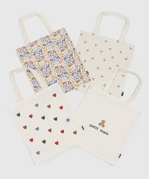 petit main（プティマイン）の「エコトートバッグ（トートバッグ・キッズ・ライトピンク/モカ/マルチ/レッド・FREE）」の5枚目の写真