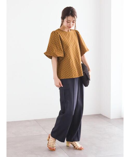 Te chichi（テチチ）の「サッカードットバルーンスリーブブラウス（セットアップ可）（シャツ/ブラウス・レディース・ブラウン/オフホワイト・F）」の8枚目の写真
