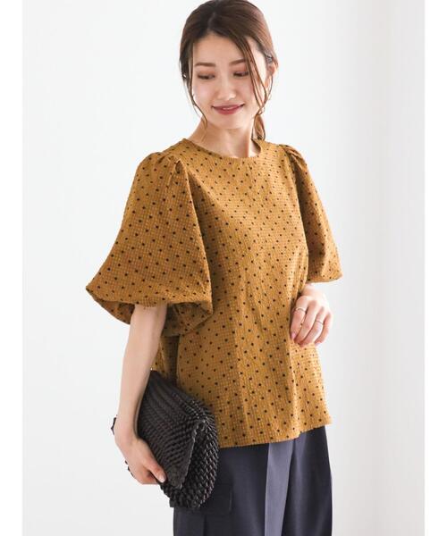 Te chichi（テチチ）の「サッカードットバルーンスリーブブラウス（セットアップ可）（シャツ/ブラウス・レディース・ブラウン/オフホワイト・F）」の9枚目の写真