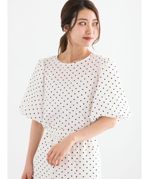 Te chichi（テチチ）の「サッカードットバルーンスリーブブラウス（セットアップ可）（シャツ/ブラウス・レディース・ブラウン/オフホワイト・F）」の13枚目の写真