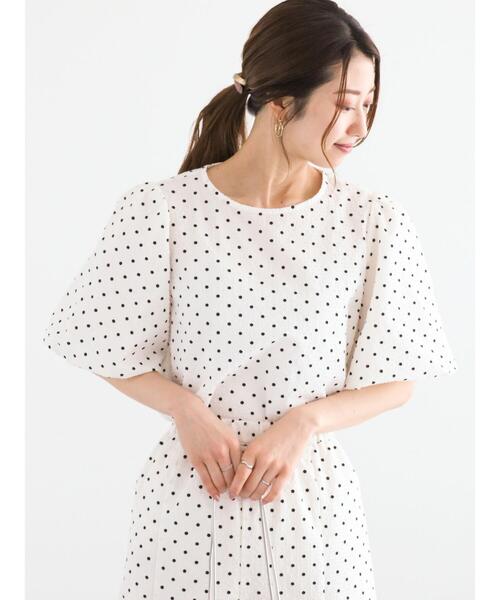 Te chichi（テチチ）の「サッカードットバルーンスリーブブラウス（セットアップ可）（シャツ/ブラウス・レディース・ブラウン/オフホワイト・F）」の14枚目の写真
