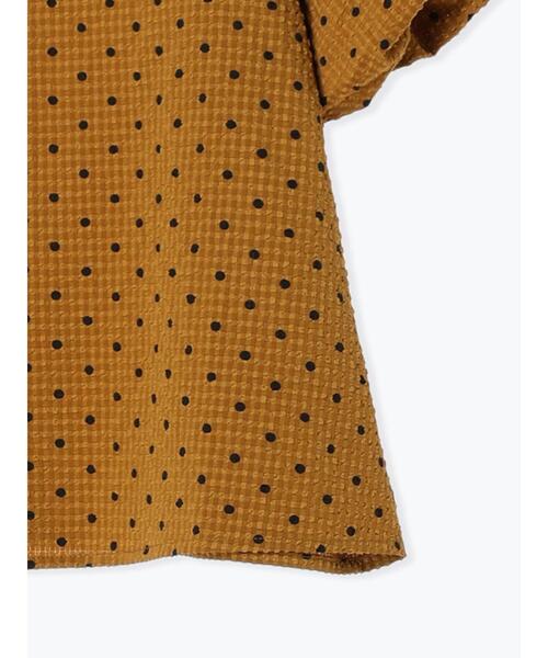 Te chichi（テチチ）の「サッカードットバルーンスリーブブラウス（セットアップ可）（シャツ/ブラウス・レディース・ブラウン/オフホワイト・F）」の3枚目の写真