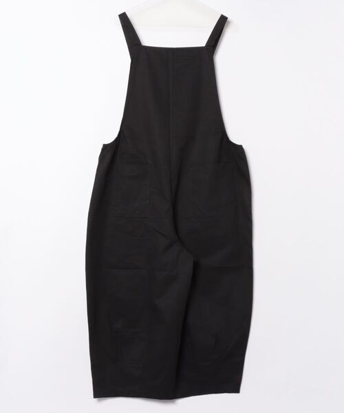 CUBE SUGAR（キューブシュガー）の「ツイルビッグサロペット（サロペット/オーバーオール・レディース・カーキ/ベージュ/ブラック・M）」の4枚目の写真