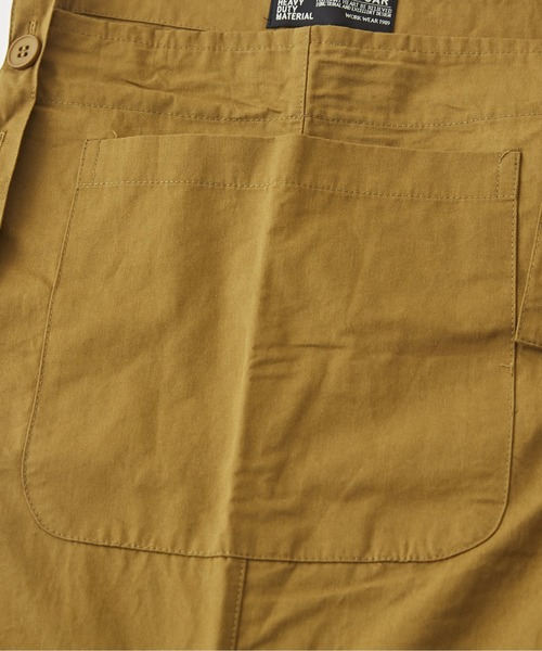 CUBE SUGAR（キューブシュガー）の「ツイルビッグサロペット（サロペット/オーバーオール・レディース・カーキ/ベージュ/ブラック・M）」の17枚目の写真