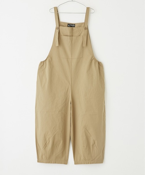 CUBE SUGAR（キューブシュガー）の「ツイルビッグサロペット（サロペット/オーバーオール・レディース・カーキ/ベージュ/ブラック・M）」の6枚目の写真