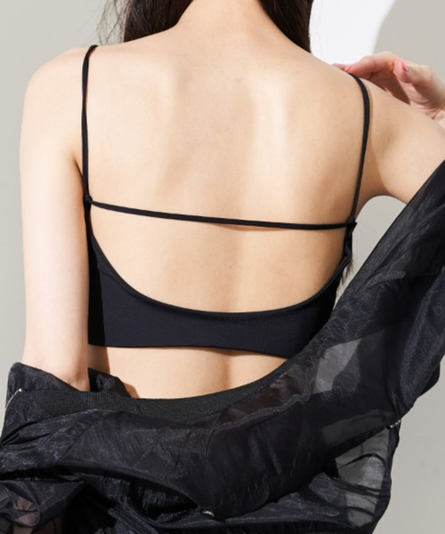 Solace（ソレイス）の「バックオープンベアトップ（チューブトップ・レディース・ブラック/ナチュラル/グリーン/ホワイト・FREE）」の8枚目の写真