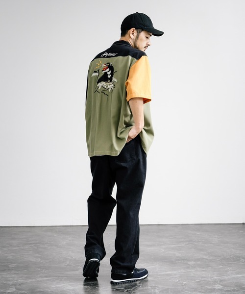 KRIFF MAYER（クリフメイヤー）の「KRIFF MAYER クリフメイヤー スーベニア半袖刺繍開襟シャツ 2355102（シャツ/ブラウス・メンズ・ナチュラル/ブラック/オリーブ/マルチ・M/XL/L）」の15枚目の写真