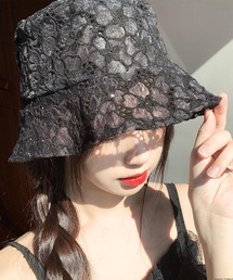 pur chouchou/花柄 レース バケットハット P4269