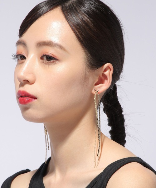 HARE（ハレ）の「ロングチェーンピアス(HARE)（ピアス（両耳用