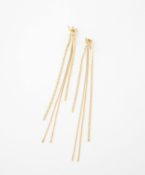 HARE（ハレ）の「ロングチェーンピアス(HARE)（ピアス（両耳用）・レディース・シルバー/ゴールド・FREE）」の11枚目の写真