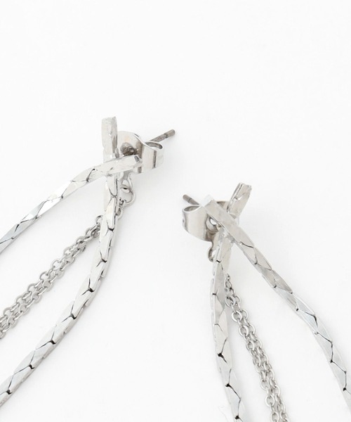 HARE（ハレ）の「ロングチェーンピアス(HARE)（ピアス（両耳用）・レディース・シルバー/ゴールド・FREE）」の14枚目の写真