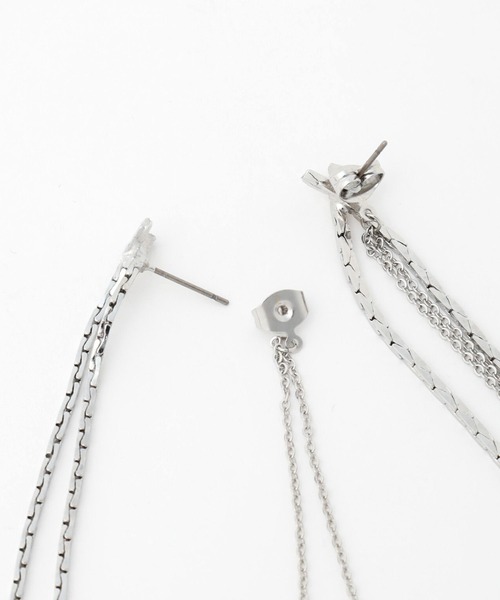 HARE（ハレ）の「ロングチェーンピアス(HARE)（ピアス（両耳用）・レディース・シルバー/ゴールド・FREE）」の18枚目の写真