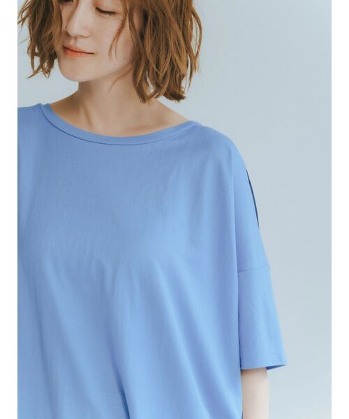 YECCA VECCA(イェッカヴェッカ)の「異素材切替タックデザインカットソー(Tシャツ/カットソー・レディース・ブラック/ブルー/オフホワイト・FREE)」の12枚目の写真