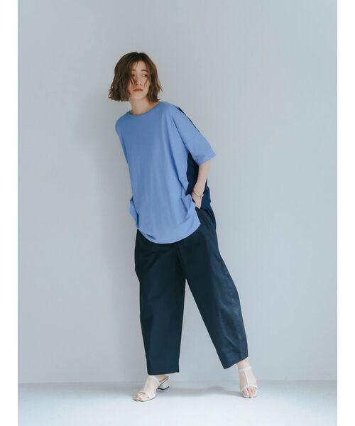 YECCA VECCA(イェッカヴェッカ)の「異素材切替タックデザインカットソー(Tシャツ/カットソー・レディース・ブラック/ブルー/オフホワイト・FREE)」の16枚目の写真