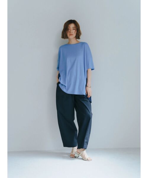 YECCA VECCA(イェッカヴェッカ)の「異素材切替タックデザインカットソー(Tシャツ/カットソー・レディース・ブラック/ブルー/オフホワイト・FREE)」の17枚目の写真