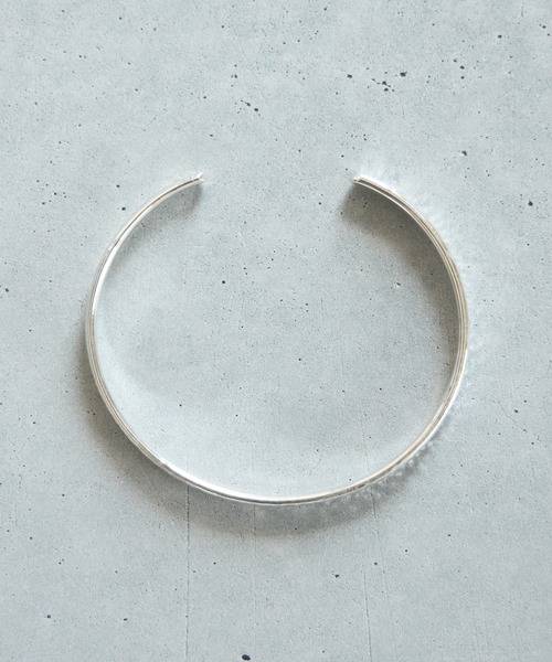 セール】SV925 HUMMERED BANGLE W5.5mm:ハンマード デザインバングル