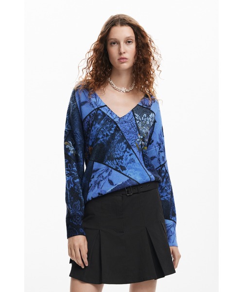 デシグアル Desigual OCEAN ヘビーゲージプルオーバー （ブルー） OCEAN ヘビーゲージプルオーバー（ニット/セーター）｜Desigual