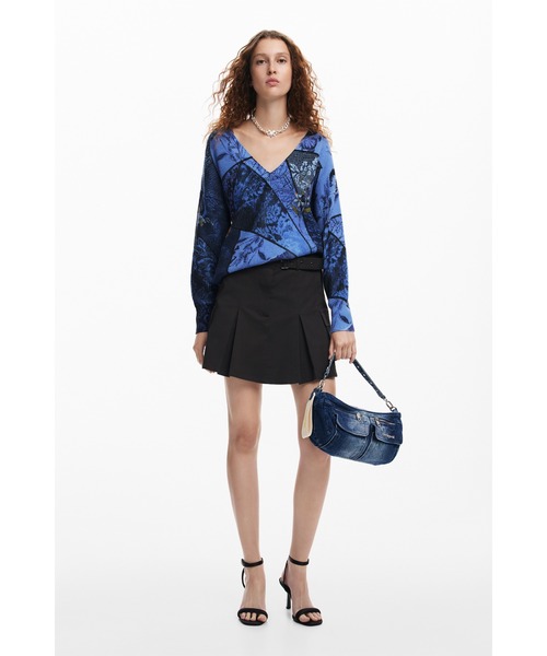 デシグアル Desigual OCEAN ヘビーゲージプルオーバー （ブルー） OCEAN ヘビーゲージプルオーバー（ニット/セーター）｜Desigual