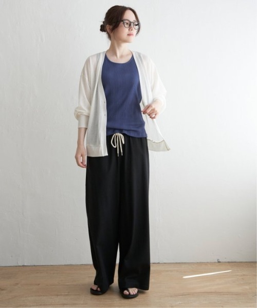 LBC（エルビーシー）の「リネン混ロープベルトイージーパンツ（その他パンツ・レディース・ブラック/ベージュ/ネイビー/ダークオリーブ・M/L）」の13枚目の写真