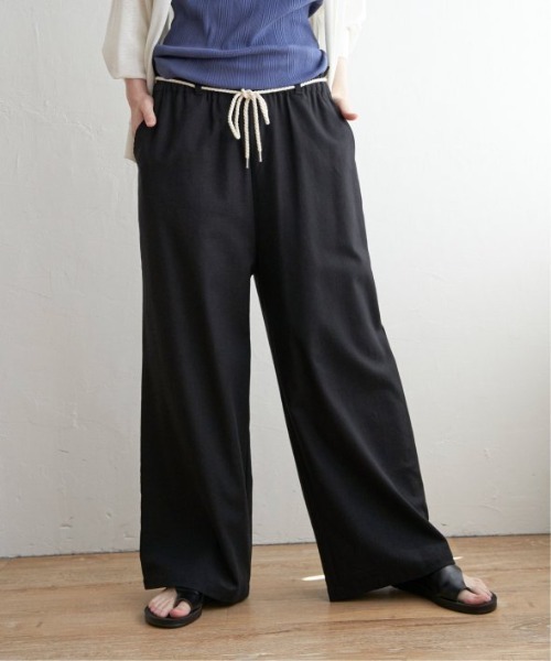 LBC（エルビーシー）の「リネン混ロープベルトイージーパンツ（その他パンツ・レディース・ブラック/ベージュ/ネイビー/ダークオリーブ・M/L）」の15枚目の写真