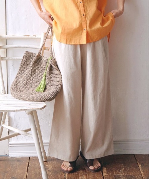 LBC（エルビーシー）の「リネン混ロープベルトイージーパンツ（その他パンツ・レディース・ブラック/ベージュ/ネイビー/ダークオリーブ・M/L）」の17枚目の写真