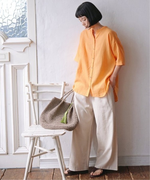 LBC（エルビーシー）の「リネン混ロープベルトイージーパンツ（その他パンツ・レディース・ブラック/ベージュ/ネイビー/ダークオリーブ・M/L）」の6枚目の写真