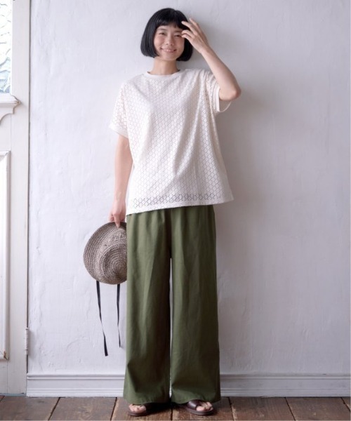 LBC（エルビーシー）の「リネン混ロープベルトイージーパンツ（その他パンツ・レディース・ブラック/ベージュ/ネイビー/ダークオリーブ・M/L）」の8枚目の写真