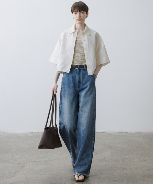 tageechita(タジチタ)の「【tageechita】テクスチャー素材 フリンジ切替 開襟ラグランシャツ(シャツ/ブラウス・レディース・オフホワイト・S/M/L)」の22枚目の写真