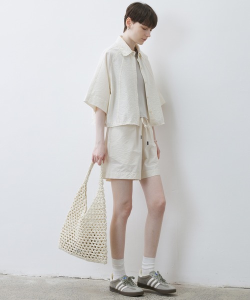 tageechita(タジチタ)の「【tageechita】テクスチャー素材 フリンジ切替 開襟ラグランシャツ(シャツ/ブラウス・レディース・オフホワイト・S/M/L)」の20枚目の写真