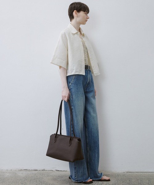 tageechita(タジチタ)の「【tageechita】テクスチャー素材 フリンジ切替 開襟ラグランシャツ(シャツ/ブラウス・レディース・オフホワイト・S/M/L)」の14枚目の写真