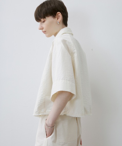 tageechita(タジチタ)の「【tageechita】ワッシャークロップドシャツ(シャツ/ブラウス・レディース・オフホワイト・S/M/L)」の21枚目の写真