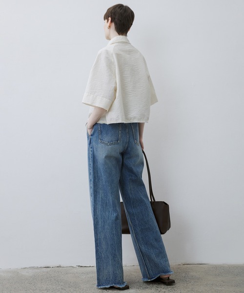 tageechita(タジチタ)の「【tageechita】ワッシャークロップドシャツ(シャツ/ブラウス・レディース・オフホワイト・S/M/L)」の19枚目の写真
