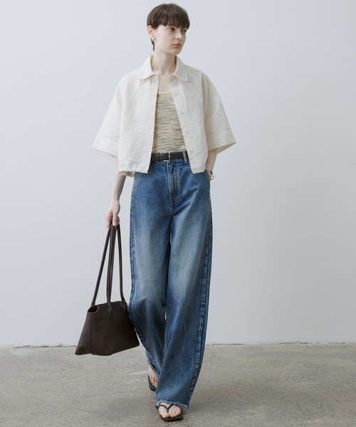 tageechita(タジチタ)の「【tageechita】ワッシャークロップドシャツ(シャツ/ブラウス・レディース・オフホワイト・S/M/L)」の18枚目の写真