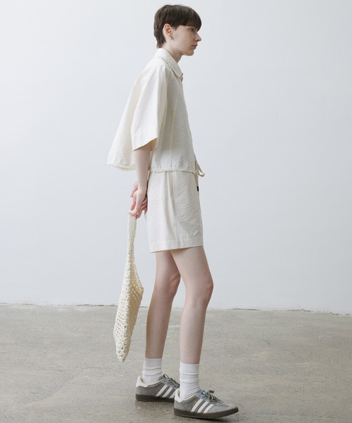 tageechita(タジチタ)の「【tageechita】ワッシャークロップドシャツ(シャツ/ブラウス・レディース・オフホワイト・S/M/L)」の14枚目の写真