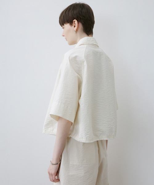 tageechita(タジチタ)の「【tageechita】ワッシャークロップドシャツ(シャツ/ブラウス・レディース・オフホワイト・S/M/L)」の9枚目の写真