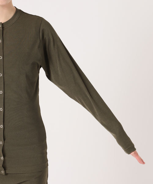 AP STUDIO（エーピーストゥディオ）の「【DAWN/ダン】HAORI WITH SNAP BUTTON（ラッシュガード・レディース・ブラック/カーキ・FREE）」の17枚目の写真