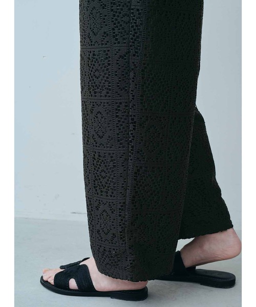 MEDE19F（メデジュウキュウ）の「ＭＥＤＥ１９Ｆ　レース素材のリラックスパンツ〈ブラック〉（その他パンツ・レディース・ブラック・LARGE/MEDIUM/NM）」の3枚目の写真