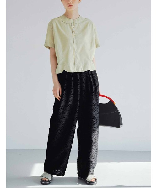 MEDE19F（メデジュウキュウ）の「ＭＥＤＥ１９Ｆ　レース素材のリラックスパンツ〈ブラック〉（その他パンツ・レディース・ブラック・LARGE/MEDIUM/NM）」の12枚目の写真