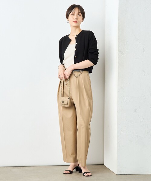 NOLLEY’S Sophi(ノーリーズソフィ)の「スムース編みショート丈カーディガン(カーディガン/ボレロ・レディース・アイボリー/サックスブルー/ブラック・38)」の18枚目の写真